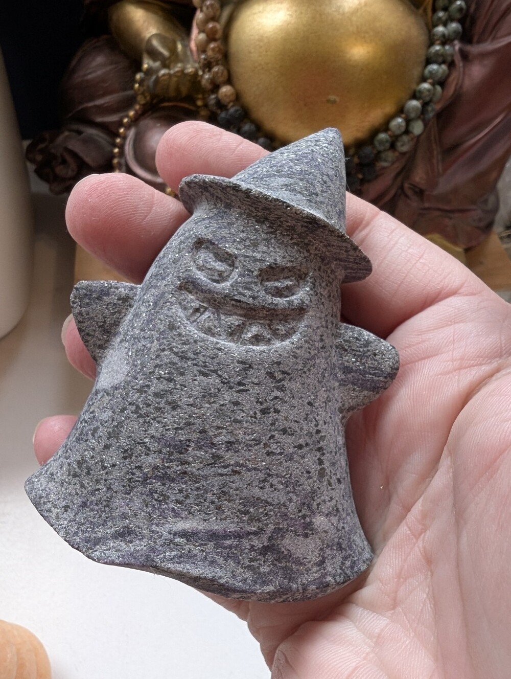 Hand Carved Raw Charoite Quartz Crystal 🔮 Ghost 👻